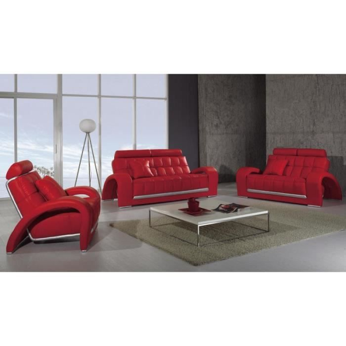 Ensemble Salon Cuir Rouge 3-1-1 Places Verdi – Achat intérieur Salon Cuir 7 Places Ensemble Salon Cuir Rouge 3-1-1 Places Verdi – Achat intérieur Salon Cuir 7 Places