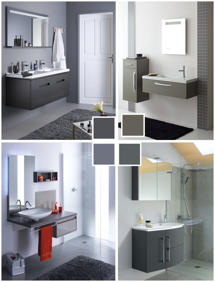 Envie De Gris ? Craquez Pour Une Salle De Bain Tendance Avec destiné Meuble Salle De Bain Gris Laqué