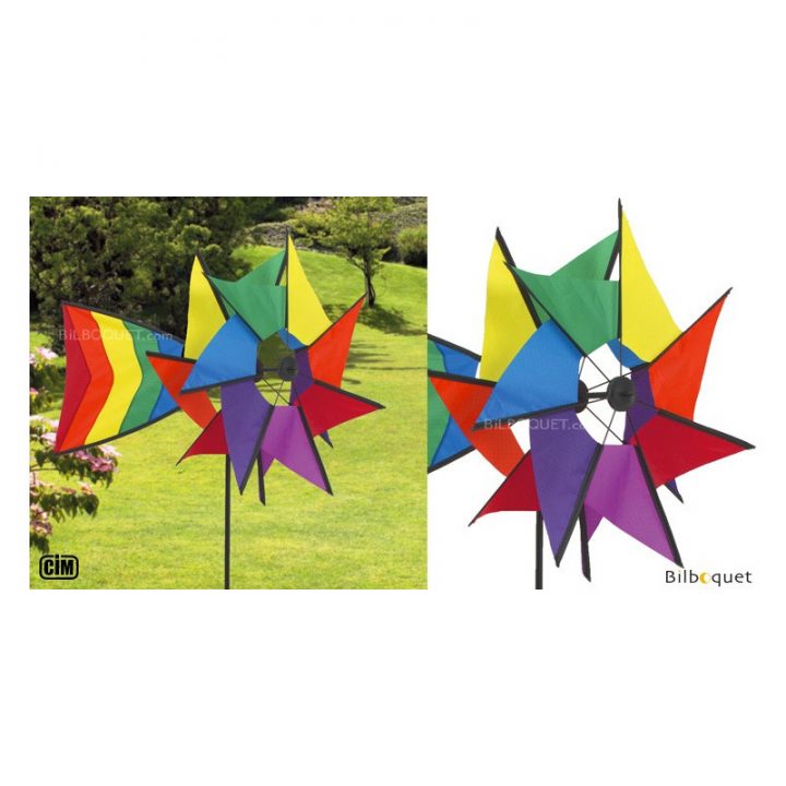 Éolienne Décorative – Arc-En-Ciel 77 à Éolienne Décorative