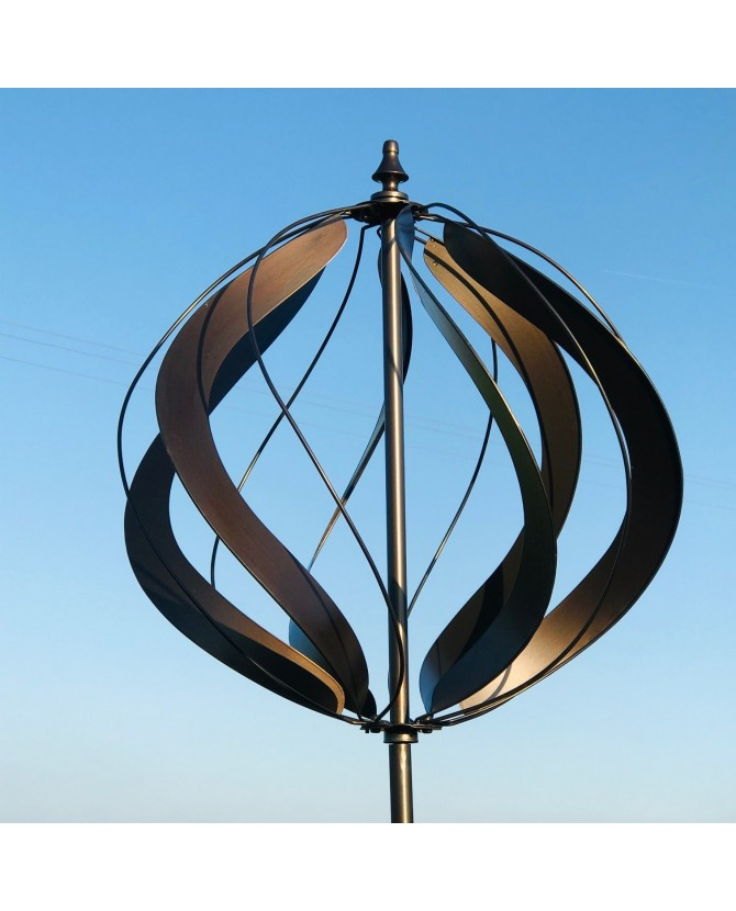 Éolienne Décorative De Jardin En Fer Marron Patiné Modèle intérieur Eolienne De Jardin