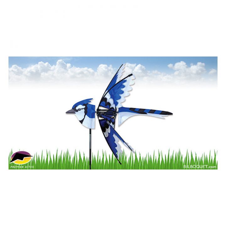 Eolienne Décorative Oiseau Geai Bleu tout Éolienne Décorative