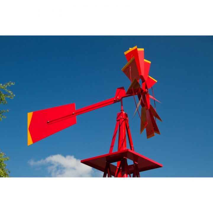 Eolienne Décorative Style Etats-Unis Rouge 245Cm pour Éolienne Décorative