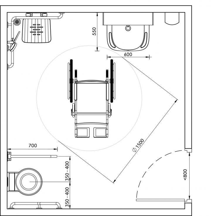 Épinglé Par Liza Minke Sur מטבח לכסא גלגלים En 2020 | Salle avec Norme Handicapé Salle De Bain