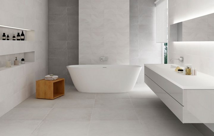 Épinglé Par Porto Venere Sur Sol Intérieur Blanc pour Beton Ciré Salle De Bain Leroy Merlin