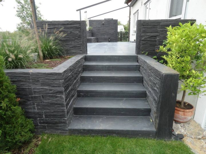 Escaliers Extérieurs En Ardoise : Les Idées De Côté Déco concernant Dalle Ardoise 1Mx1M Escaliers Extérieurs En Ardoise : Les Idées De Côté Déco concernant Dalle Ardoise 1Mx1M