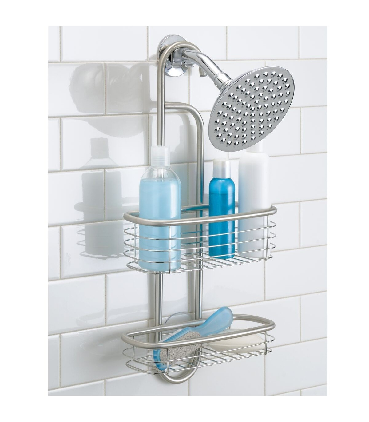Etagère De Douche À Suspendre Avec 2 Paniers destiné Serviteur De Douche À Suspendre