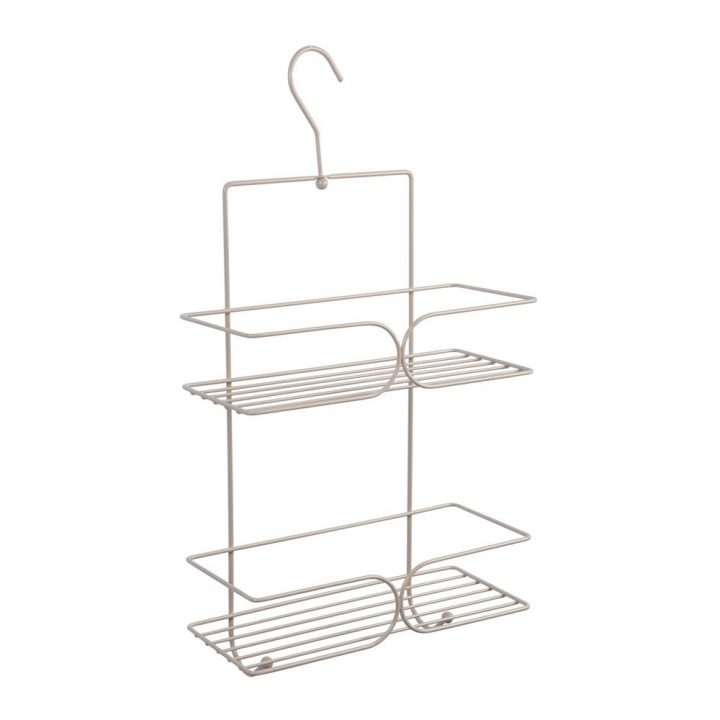 Étagère De Douche À Suspendre Taupe 2 Niveaux tout Étagère De Douche À Suspendre