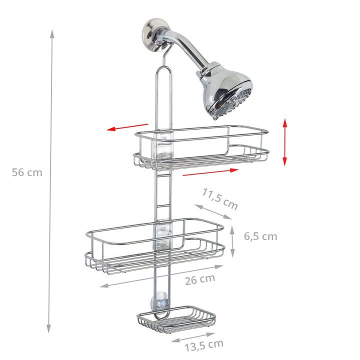 Etagère De Douche Ajustable En Métal À Suspendre encequiconcerne Étagère De Douche À Suspendre