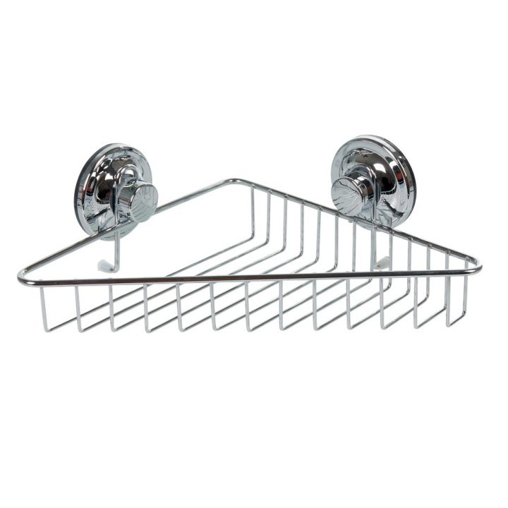 Étagère De Douche Panier D'angle À Ventouse Inox intérieur Etagere De Douche Inox