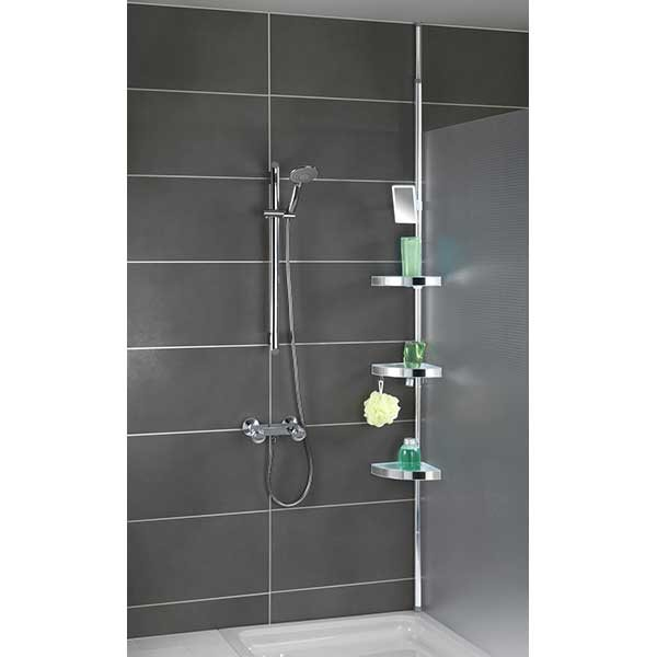 Etagère De Douche Télescopique Inox – Mathon.fr serapportantà Étagère Douche À Suspendre