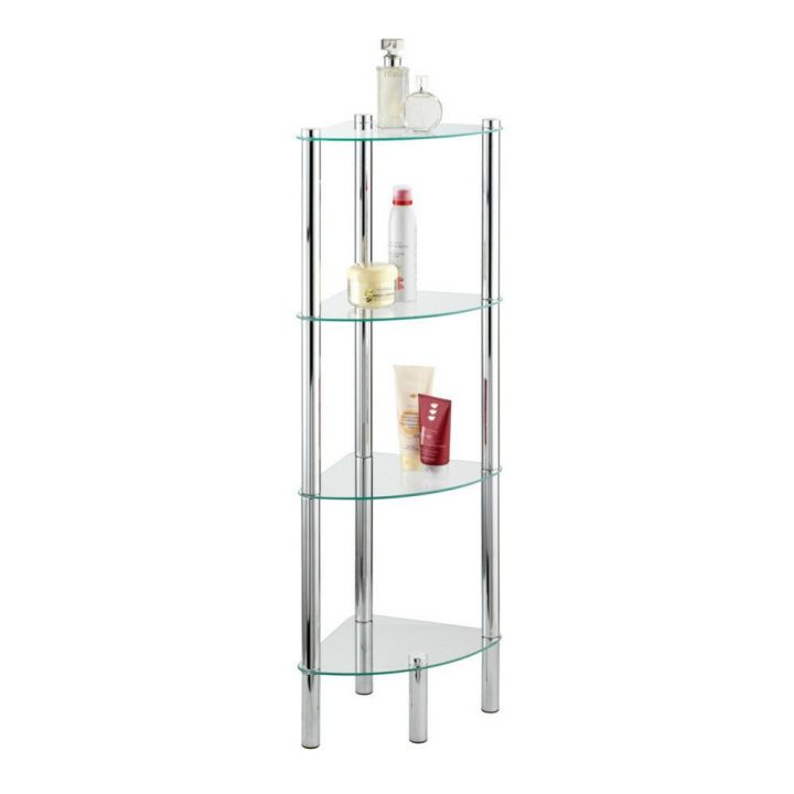 Étagère De Salle De Bain D'angle – Yago – 4 Tablettes En Verre Wenko Sur  Bricozor tout Étagère D Angle Salle De Bain