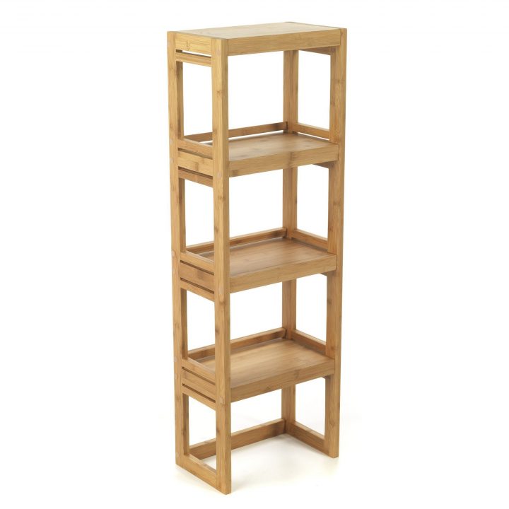 Étagère De Salle De Bain En Bambou Danong – Les Meubles De destiné Etagere Salle De Bain Alinea