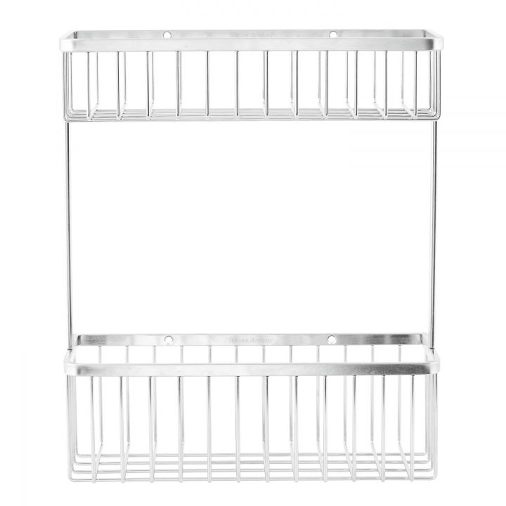 Etagère Double Bath Acier Inoxable Pour Salle De Bain House Doctor avec Etagere Salle De Bain Fly