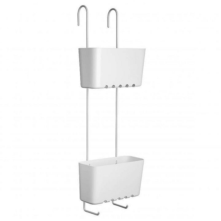 Etagère Pour Douche Weißhängend À Paroi De Bad-Regal avec Etagere De Douche Inox