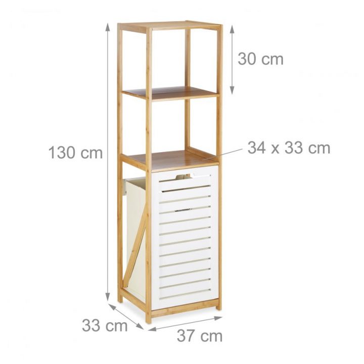 Étagère Salle De Bain Panier À Linge à Meuble Salle De Bain Avec Panier À Linge Intégré