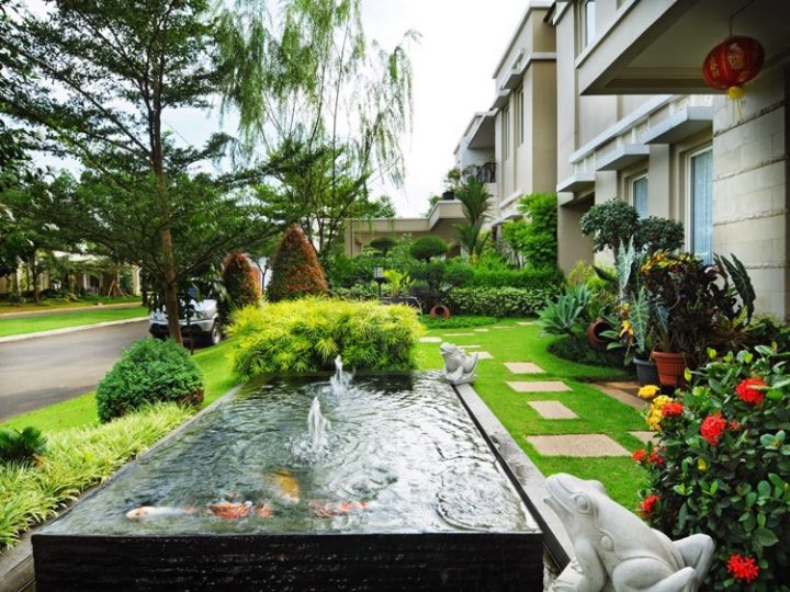 Étang De Jardin Moderne Pour Héberger Les Poissons Et destiné Jardin Moderne Étang De Jardin Moderne Pour Héberger Les Poissons Et destiné Jardin Moderne