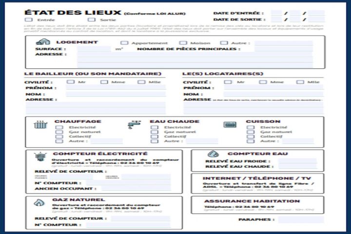 Etat Des Lieux : Modèle Gratuit À Télécharger encequiconcerne Loi Alur Location Meublée