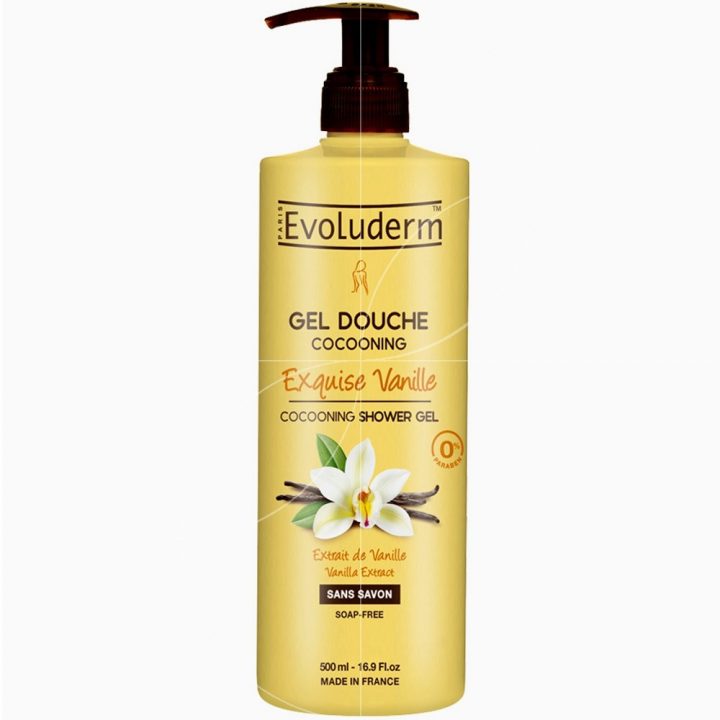 Evoluderm – Gel Douche Cocooning Exquise Vanille Sans Savon – 500Ml intérieur Gel Douche Sans Sulfate