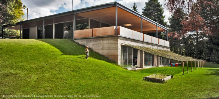 Extension Maison Sans Permis De Construire Belgique serapportantà Toit Plat Sans Acrotère