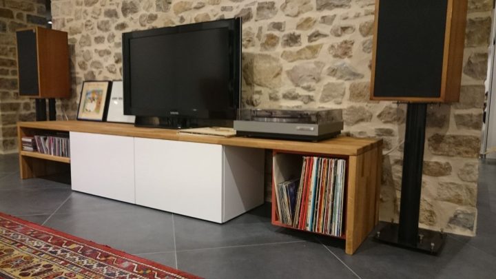 Fabrication D'un Meuble Tv – Réhabilitation D'une Ferme En encequiconcerne Meuble Tv Fermé