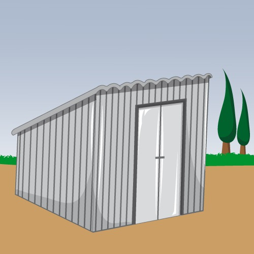 Fabriquer Un Abri De Jardin En Tôle À Toit Monopente avec Faire Un Abri De Jardin