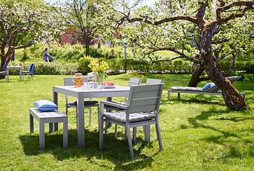 Falster Table+2 Chaises+Banc Ext, Salon De Jardin Ikea pour Chaises De Jardin Ikea