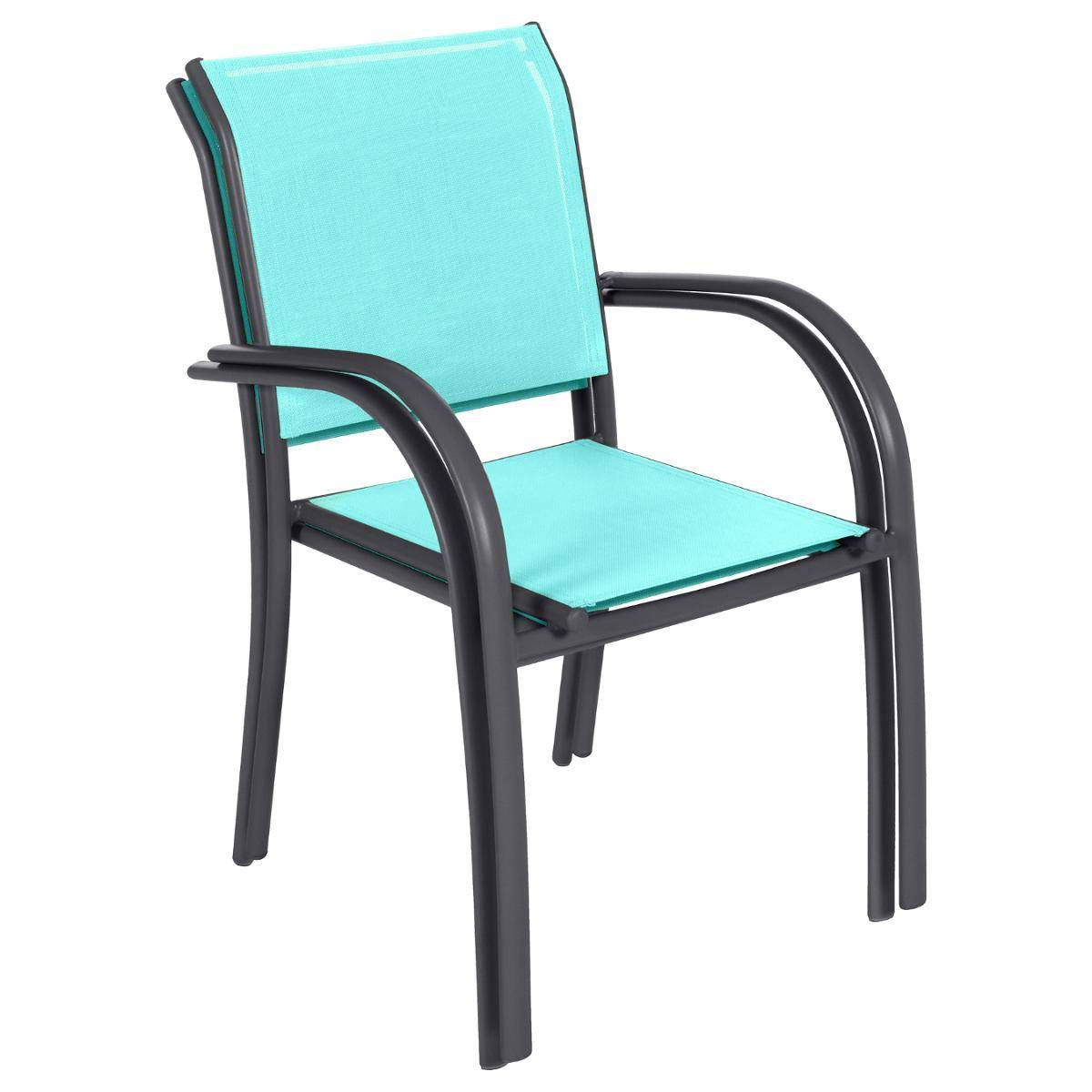 Fauteuil De Jardin Empilable Piazza Émeraude & Graphite serapportantà