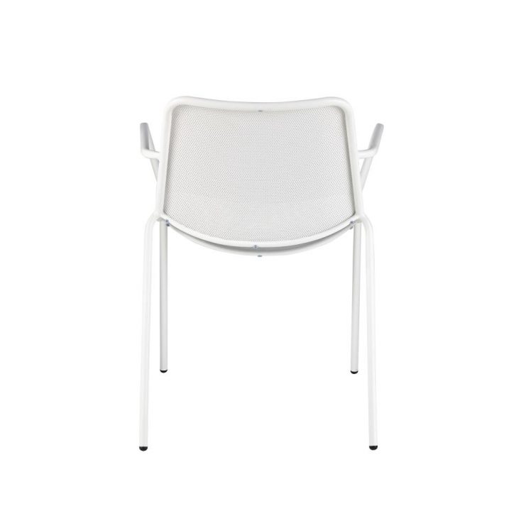 Fauteuil De Jardin En Métal Blanc Zinav | Maisons Du Monde tout Fauteuil De Jardin Grosfillex Blanc