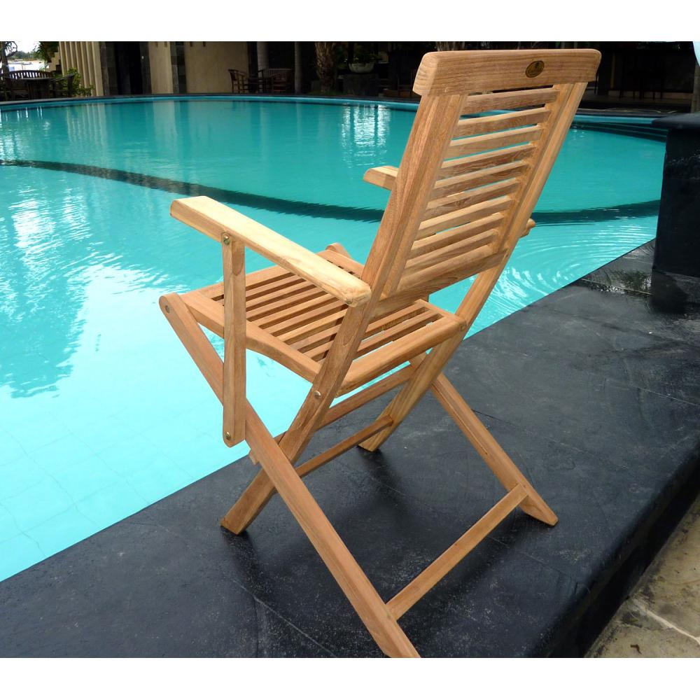 Fauteuil De Jardin En Teck Brut  Garuda  Chaise Pliante