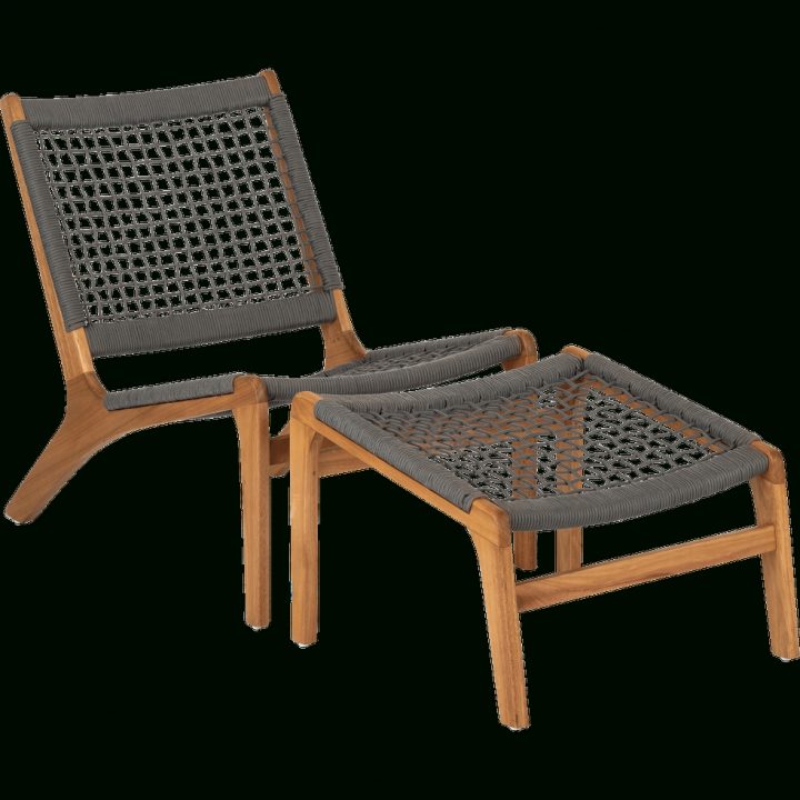 Fauteuil Et Repose Pied En Eucalyptus Gris – Gaou à Alinea Fauteuil Jardin