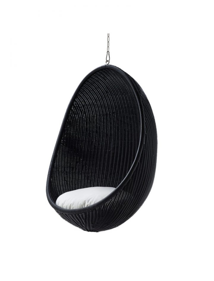 Fauteuil Oeuf Noir Sika Design – Hamacs & Balancelles concernant Fauteuil Oeuf Jardin