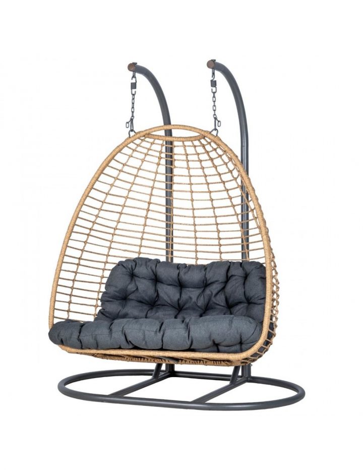 Fauteuil Œuf Suspendu Ajar Ardoise 2 Places – Hespéride intérieur Fauteuil Oeuf Jardin
