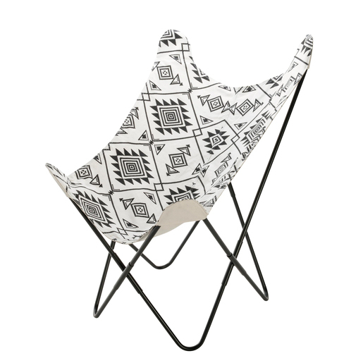 Fauteuil Papillon Noir Blanc Meubles De Salon La Foir tout Meuble Tv La Foir'Fouille