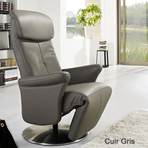 Fauteuil Relax Cuir Manuel De Luxe Design Contemporain dedans Fauteuil Relax Design Italien