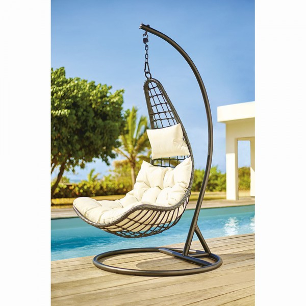 Fauteuil Suspendu Noir Et Blanc Vegas – Transat / Hamac pour Chaise Suspendue Jardin Fauteuil Suspendu Noir Et Blanc Vegas – Transat / Hamac pour Chaise Suspendue Jardin