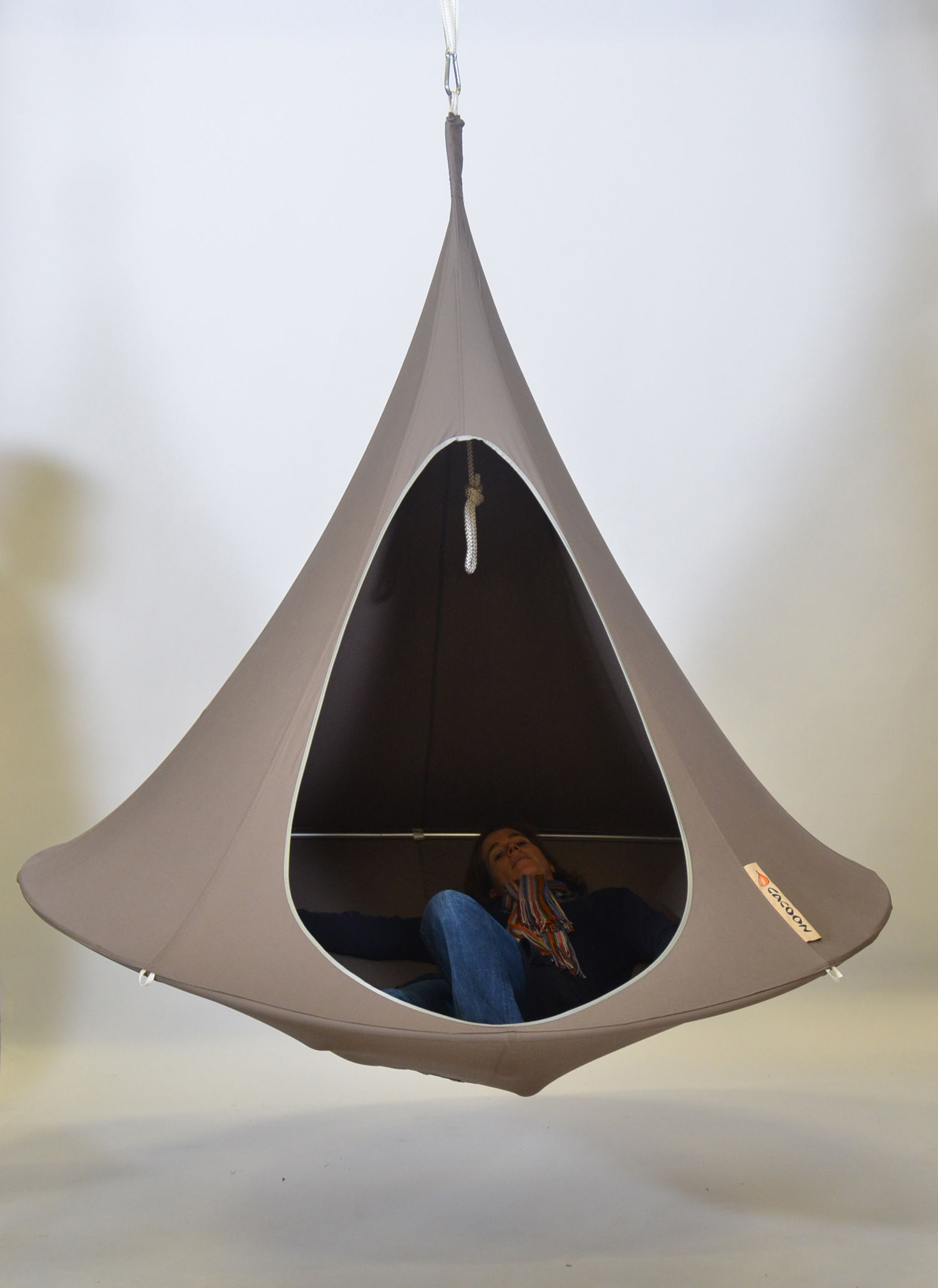 Fauteuil Suspendu / Tente - Ø 180 Cm - 2 Personnes Taupe concernant Fauteuil Suspendu Santorini 2 Personnes