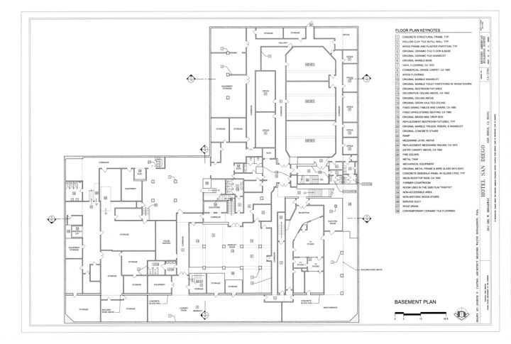 File:basement Plan – Hotel San Diego, 301-385 West destiné Plan