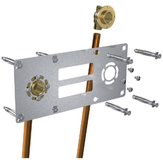 Fixation De Robinetterie 150Mm Cuivre Robifix concernant Plaque De Douche Fixation De Robinetterie 150Mm Cuivre Robifix concernant Plaque De Douche