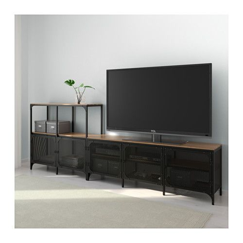 Fjällbo Tv-Meubel, Combi – Zwart 250X36X95 Cm | Tv Storage dedans Meuble Tv Ikea