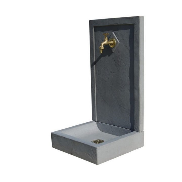 Fontaine Avalon Grise En Béton 1606802 à Robinet Extérieur Fontaine