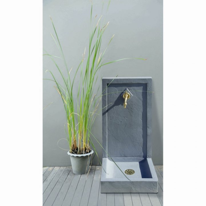 Fontaine Avalon Grise En Béton 1606802 serapportantà Robinet Extérieur Fontaine