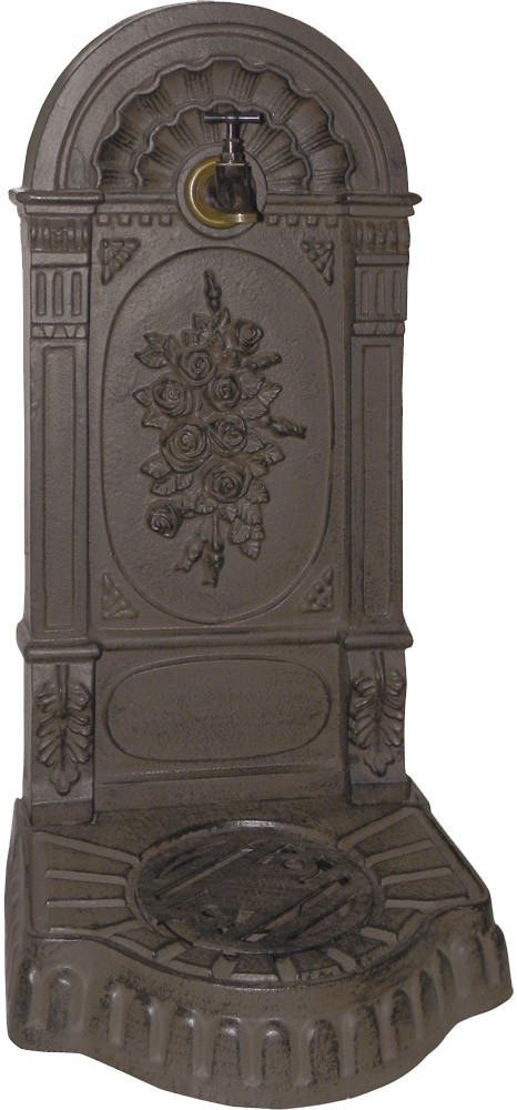 Fontaine De Jardin En Fonte Aux Roses 36 X 31 X 75 Cm Rouille serapportantà Fontaine De Jardin En Fonte