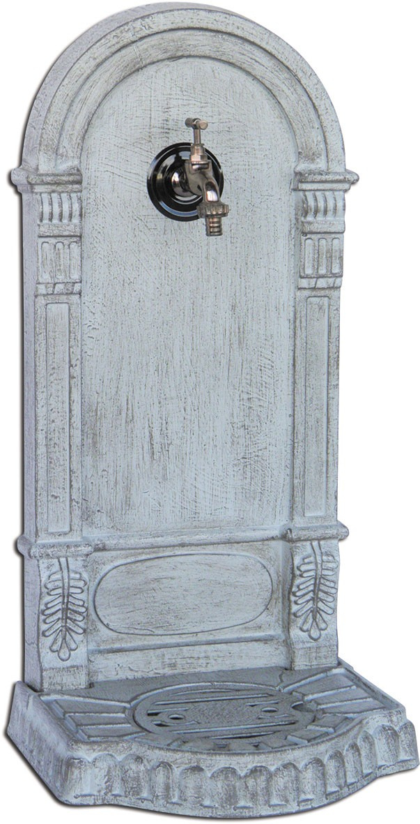 Fontaine De Jardin En Fonte Eva 36 X 31 X 75 Cm Gris tout Fontaine De Jardin En Fonte