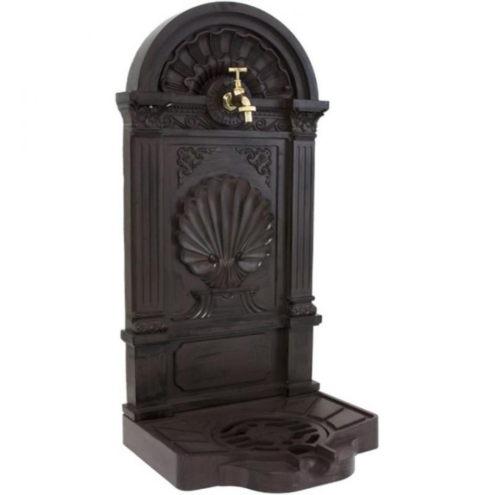 Fontaine Murale À Poser De Jardin En Fonte D'Alum encequiconcerne Fontaine De Jardin En Fonte