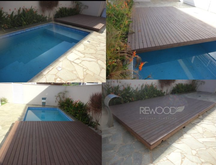 Foto: Deck Móvel De Madeira Plástica Rewood De Rewood pour Abri Tampa Foto: Deck Móvel De Madeira Plástica Rewood De Rewood pour Abri Tampa