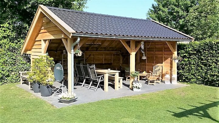 Foto'S: Overkapping, Tuinhuis En Buitenverblijf – Richard dedans Douglas Tuinhuis Met Veranda