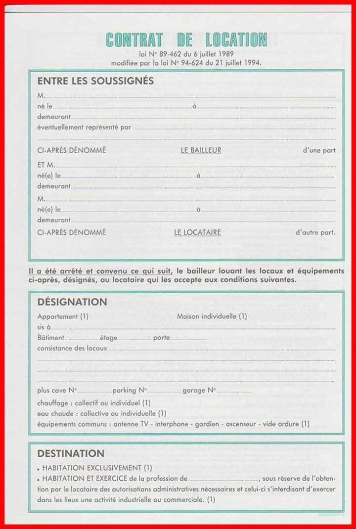 Frais Modèle Bail Location Meublée Idées – Di 2020 serapportantà Bail Meublé Pdf