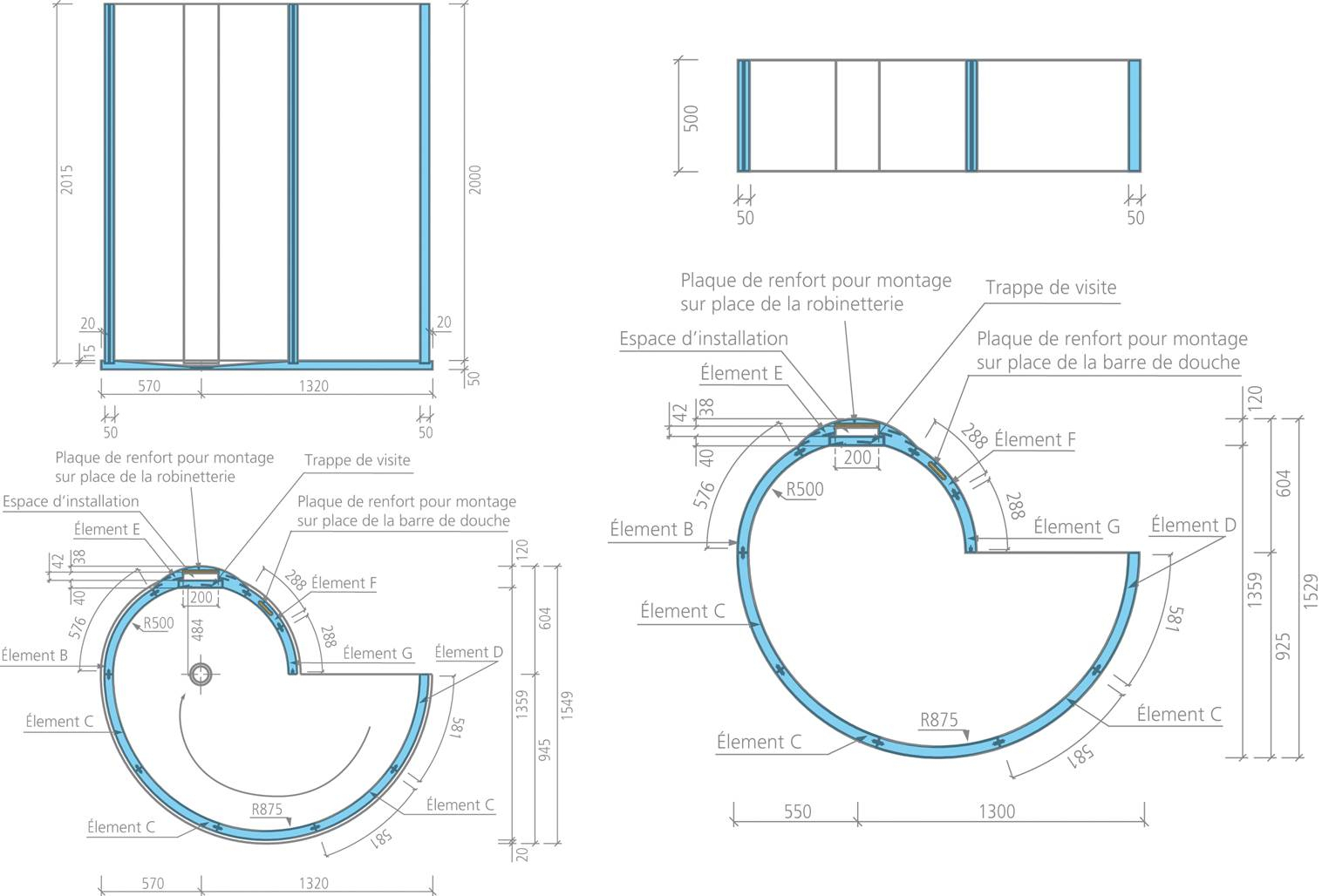 Fundo Nautilo – Wedi.de intérieur Douche À L Italienne Dimension
