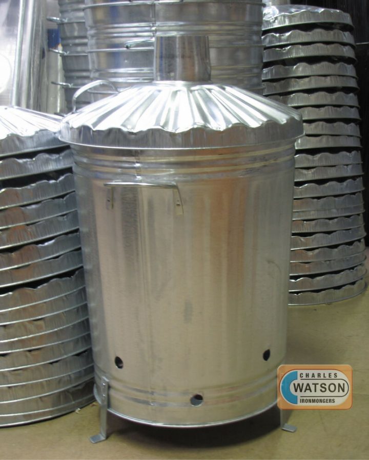 Galvanised Garden Incinerator Fire Bin. Brand New à Incinérateur De Jardin Bricomarché