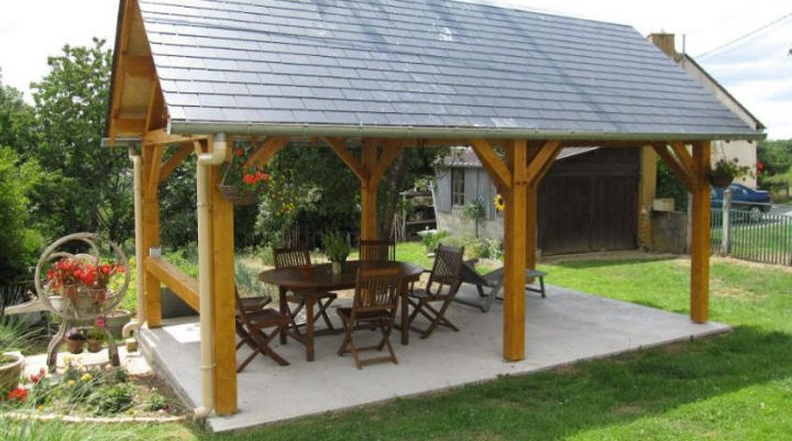 Gazebo En Bois Toit En Tole – Recherche Google | Gazebo avec Abri De Jardin En Tole